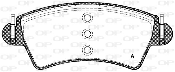 OPEN PARTS Комплект тормозных колодок, дисковый тормоз BPA0726.10